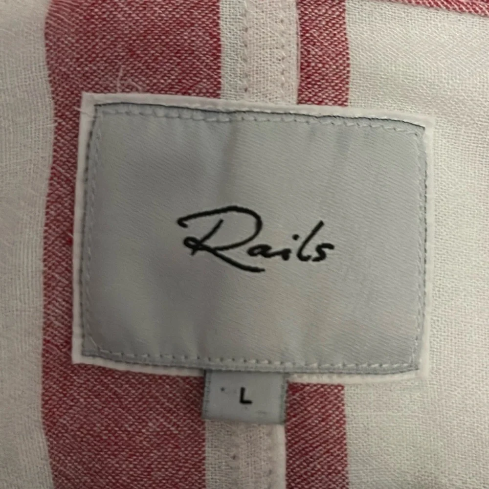 NWOT RAILS Thea Tie Front Button Up in Seville Stripe - Picture 14 of 16
